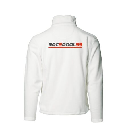 Racepool99 Fleecjacke Weiß Rückseite