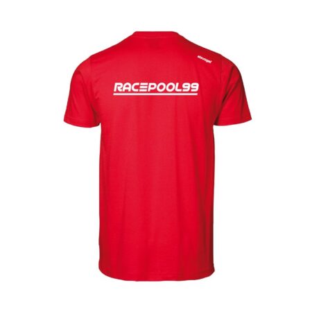 Racepool99 T-Shirt Rot Men mit Logos Rückseite